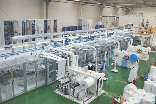 The Inner Of Sanitary Pad’s Production Lines