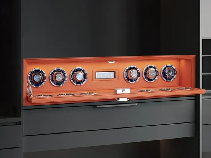 Leather Watch Winder Safe